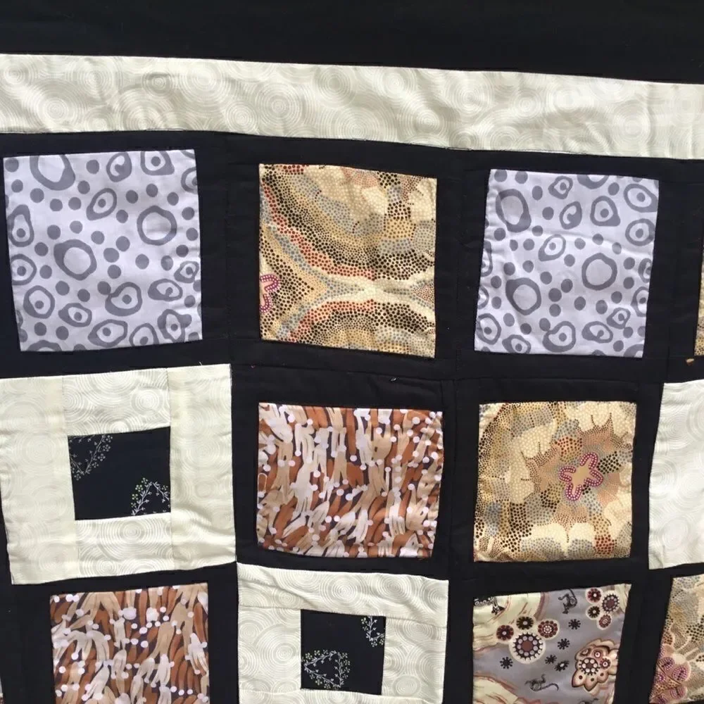 NWT. Hand Crafted Aboriginal Prints Quilt